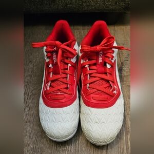 Under Armour Kids Red and White Sneakers